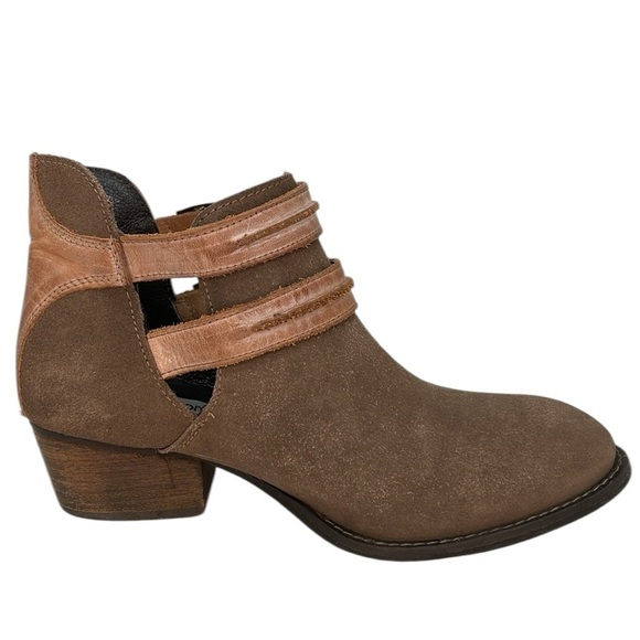 Steve Madden Booties Women's Brown Ankle Boots Brown Leather Buckle Size 6.5 - Picture 9 of 13